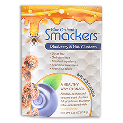 Blue Orchard Smackers packaging