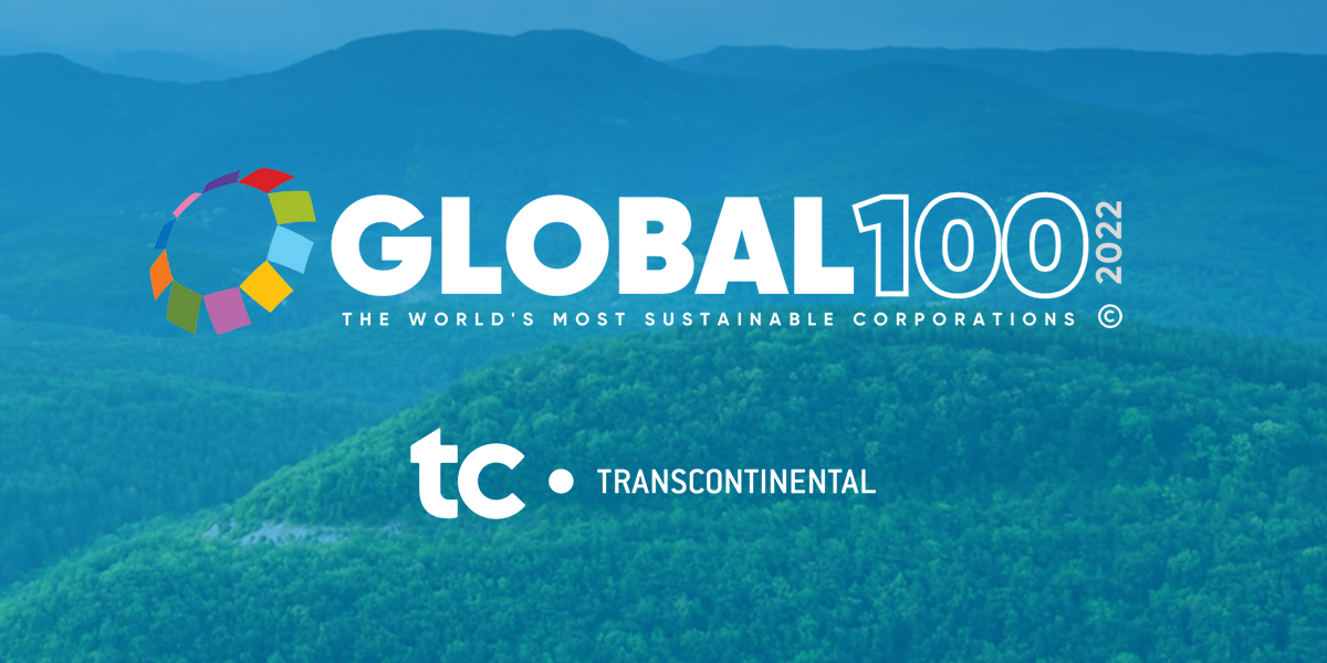 TC Transcontinental ranks 16th among the world’s most sustainable
