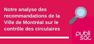 Analyse des recommandations de la Ville de Montréal 
